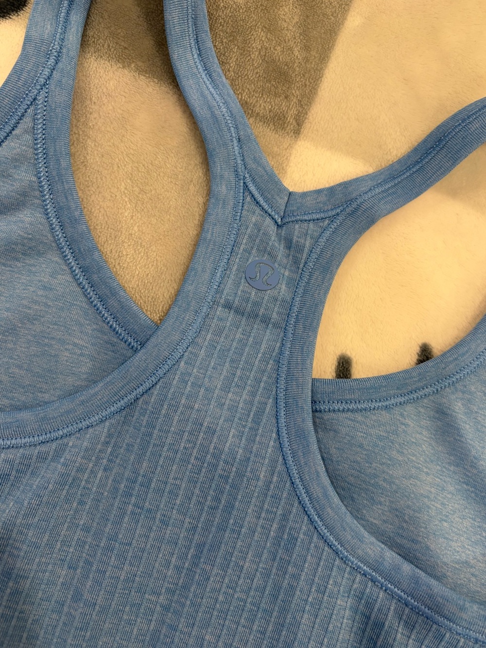 Lululemon Blue Ribbed Racerback Athletic Tank Top - Picture 7 of 11